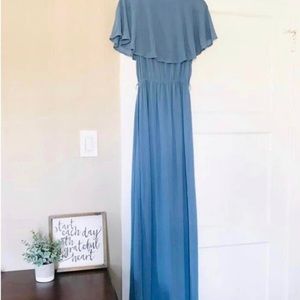 Size small, chiffon. Beautiful dress ships within 2 days of sale.